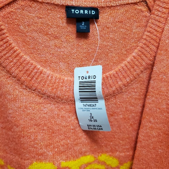 Torrid Raglan Pullover Sweater - Picture 2 of 2